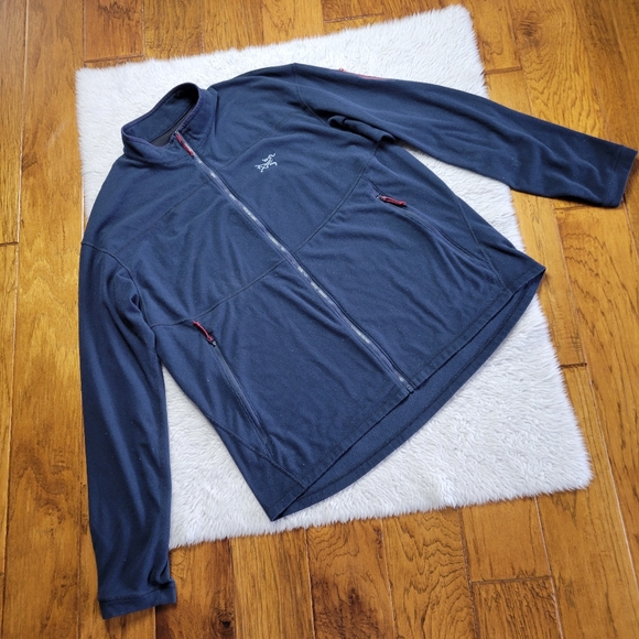 Arc'teryx Delta LT Jacket Men's XXL Polartec Thermal Fleece Full Zip Blue READ - Picture 1 of 11